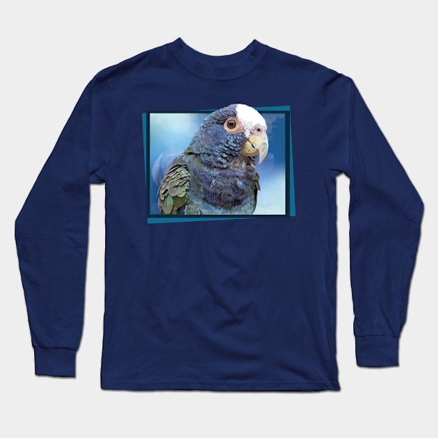 senile parrot Long Sleeve T-Shirt by obscurite